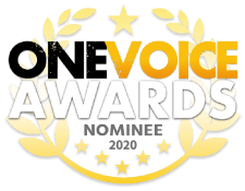 Helen Moore-Gillon British Voice Over Actor Onevoice Awards Nominee Logo